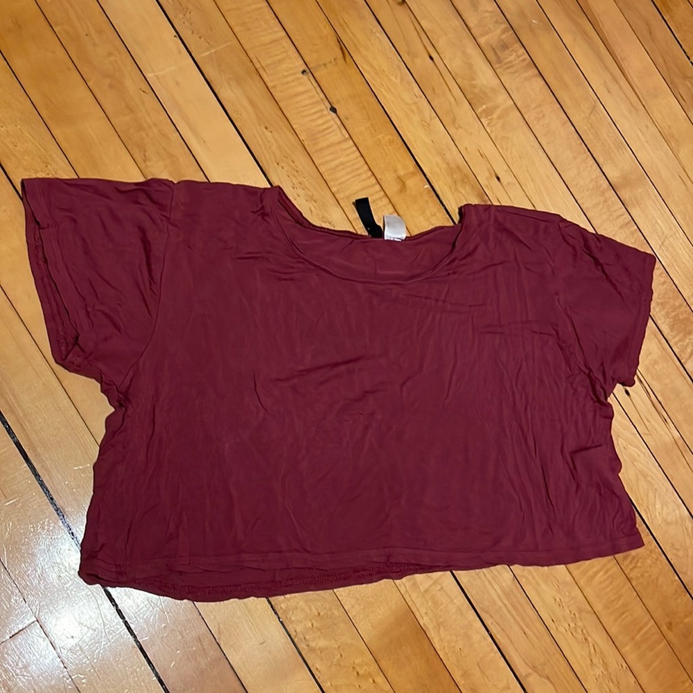 Maroon crop top